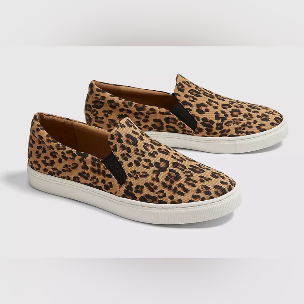 LEOPARD Slip On Sneaker Shoe NEW Flat Comfort Breathable Womens Youth Animal 6